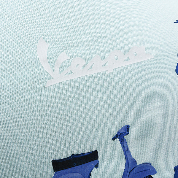 Vespa Official T-Shirts-Heritage-(Ligh Blue)