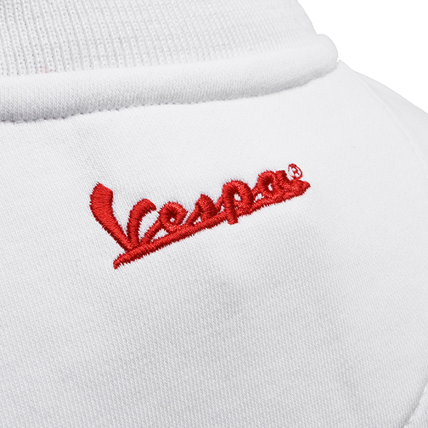 Vespa Zip-Up Sweat Shirts-Racing Sixty -(White)