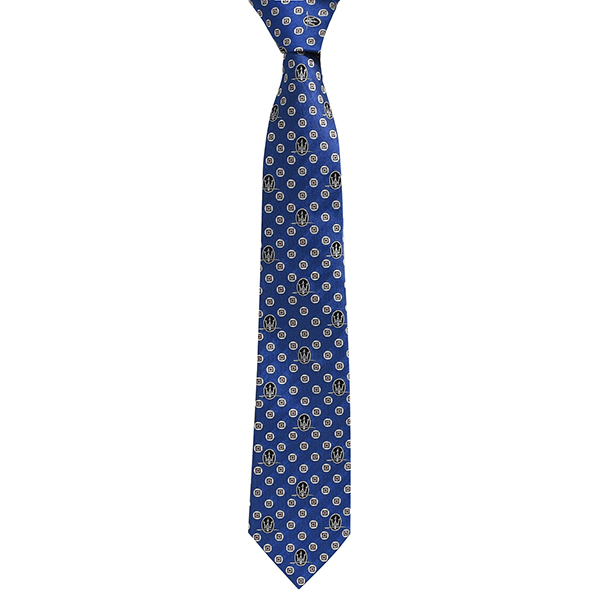 MASERATI Neck Tie(Blue/Red Square)