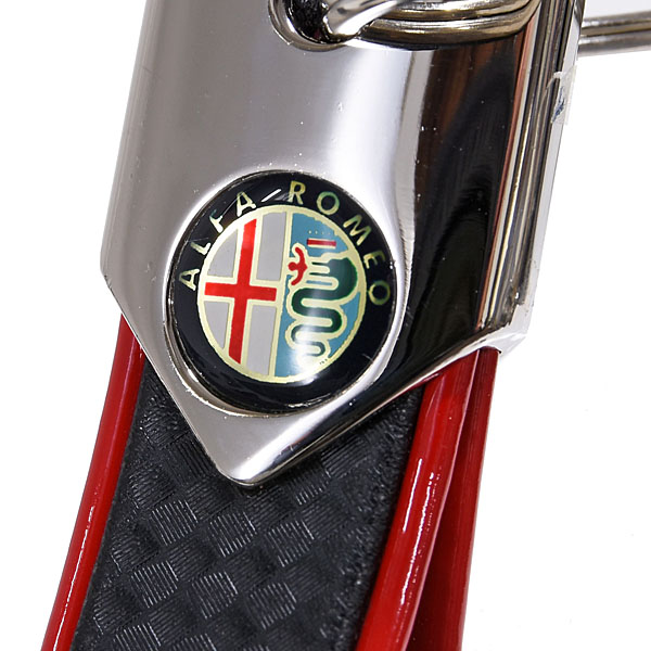 Alfa Romeo Old Emblem Keyring(Carbon Look)
