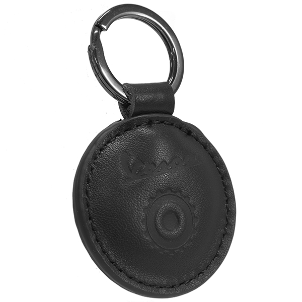 Vespa Official Leather Keyring-OPEN-(Black)