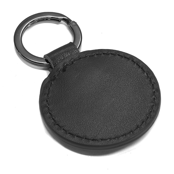 Vespa Official Leather Keyring-OPEN-(Black)