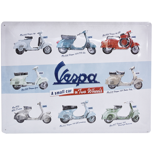 Vespa Official Sign Boad-Tow Wheels-