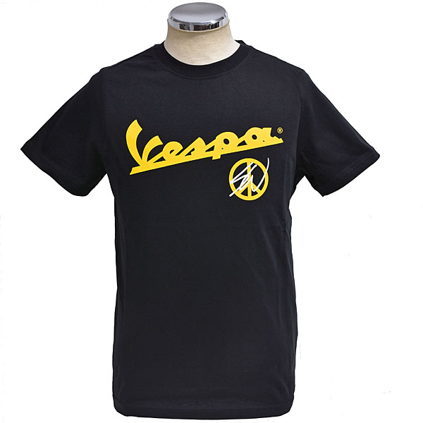 Vespaオフィシャルショーン・ワザースプーンコラボレーションTシャツ(ブラック)