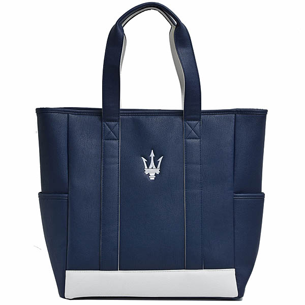 MASERATI純正バイカラートートバッグ(ネイビー/ホワイト)