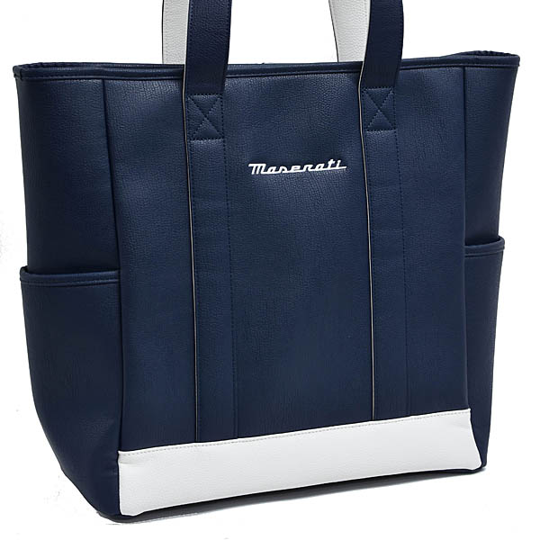 MASERATI純正バイカラートートバッグ(ネイビー/ホワイト)