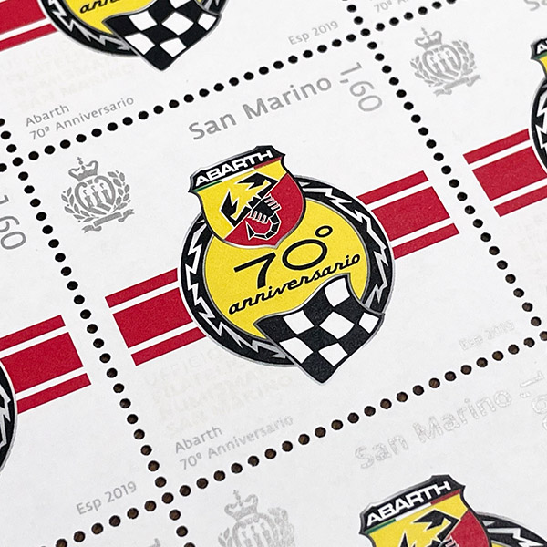 ABARTH70周年記念切手シート(サンマリノ共和国発行)