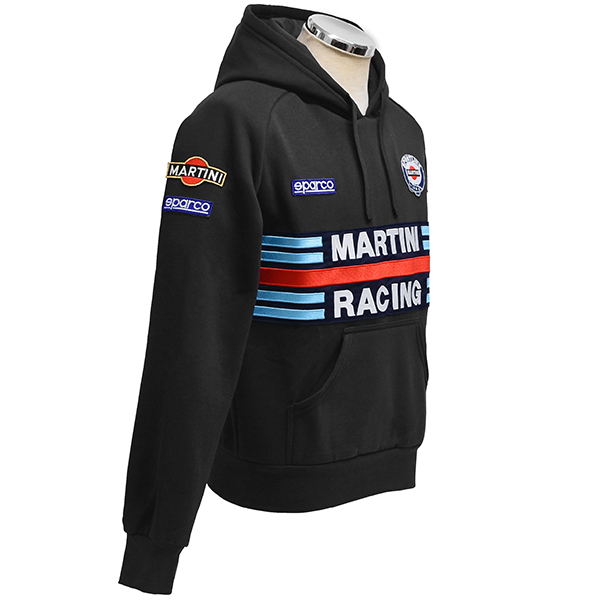 MARTINI RACING Official Hooded Felpa(Black) by Sparco