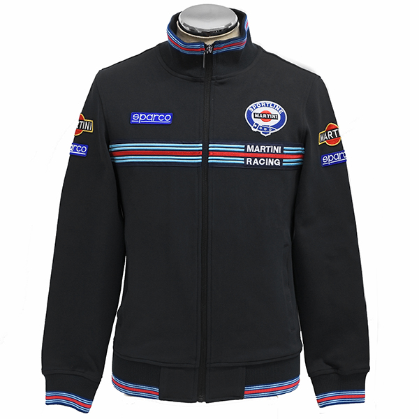 MARTINI RACINGオフィシャルジップアップフェルパby Sparco(ブラック)