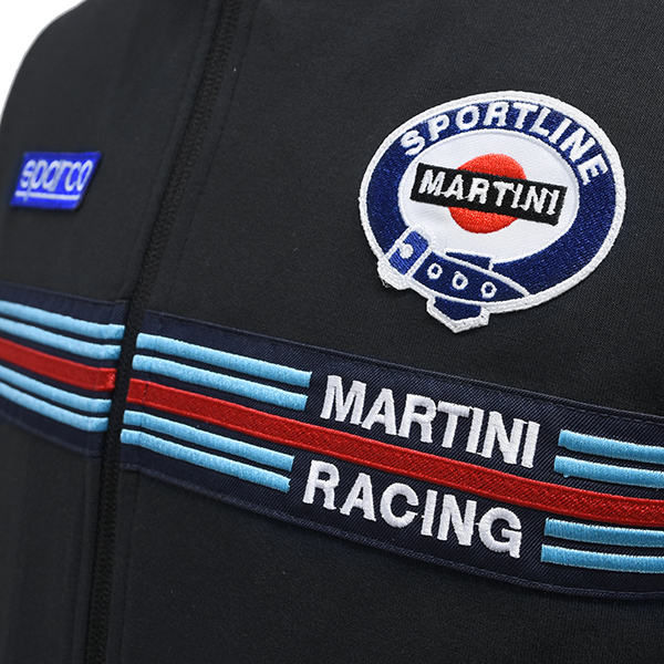 MARTINI RACINGオフィシャルジップアップフェルパby Sparco(ブラック)