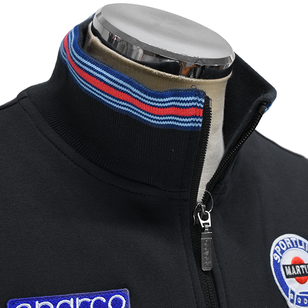 MARTINI RACINGオフィシャルジップアップフェルパby Sparco(ブラック)