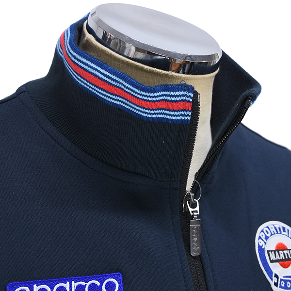 MARTINI RACING Official Zip Up Sweat by Sparco(Navy)