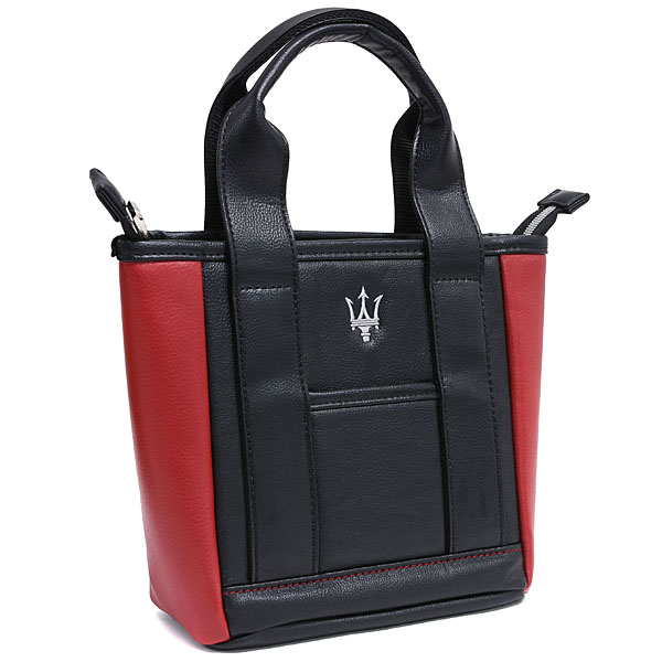 MASERATI Round Tote Bag(Black/Red)