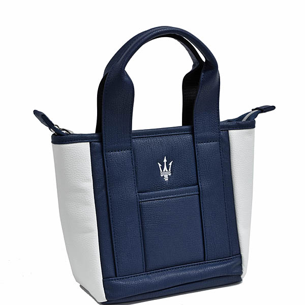 MASERATI純正ラウンドトートバッグ(ネイビー/ホワイト)