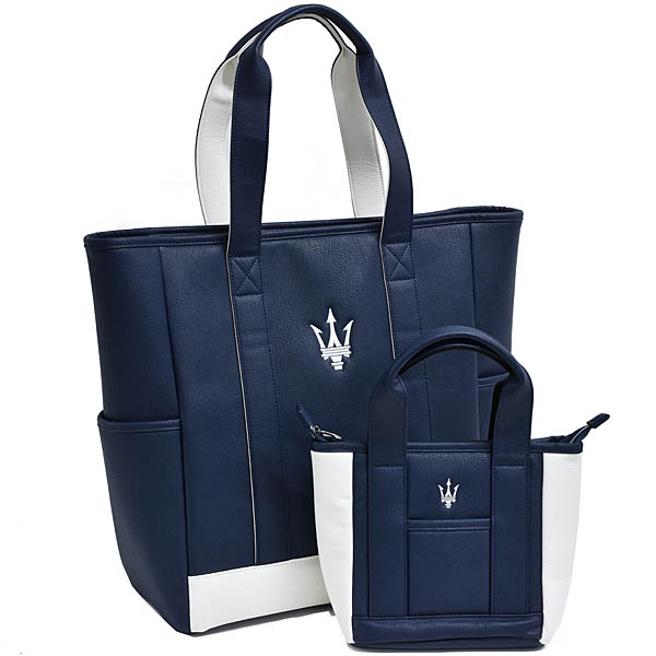 MASERATI Round Tote Bag(Navy/White)