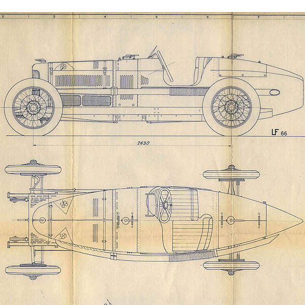 Alfa Romeo P2 1924 Blue Drawing Print