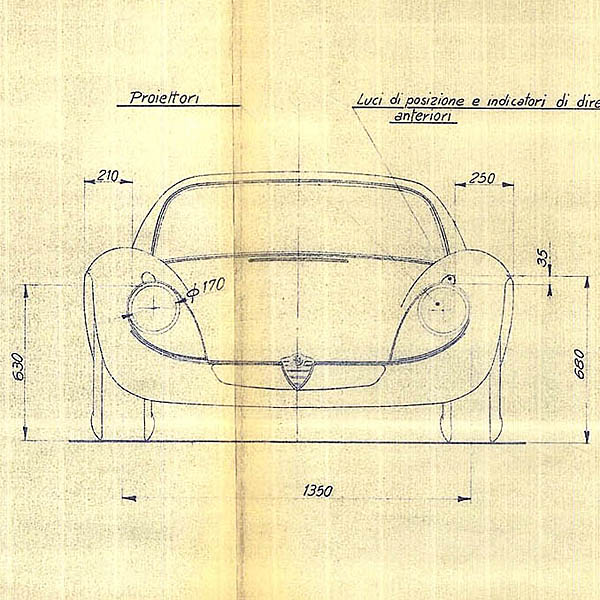 Alfa Romeo Coupe 33 Blue Drawing Print