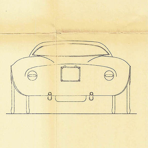 Alfa Romeo Coupe 33 1967 Blue Drawing Print
