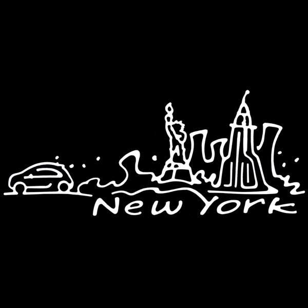 FIAT Genuine 500 New York Decal Kit (WHITE)