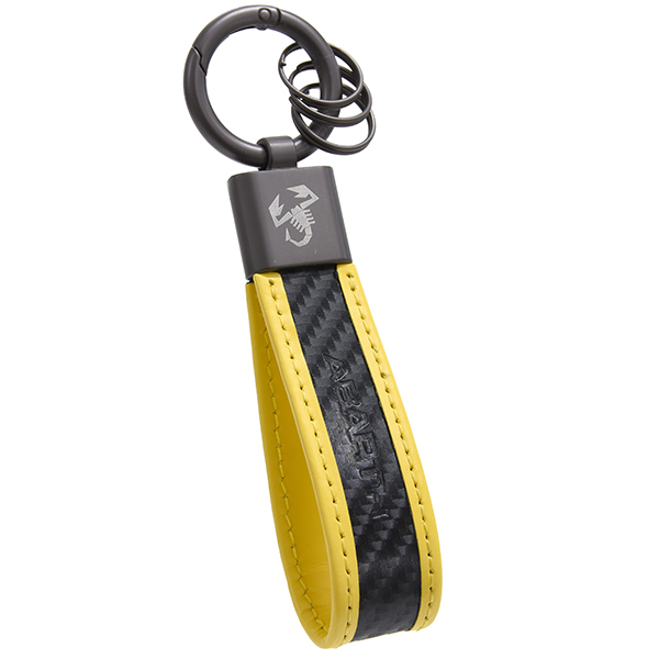 ABARTH Carbonlook Strap Keyring(Yellow)<br><font size=-1 color=red>01/14到着</font>