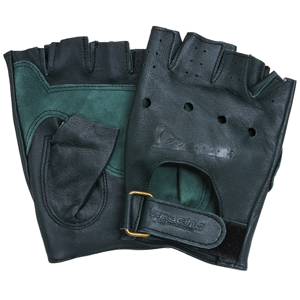 Vespa Official Leather Driving Gloves-Racing Sixty-(Green)