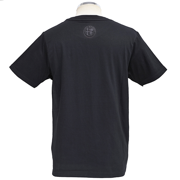 Alfa Romeo Official 110th Anniversary Rubber Printed Logo T-shirts (Black)