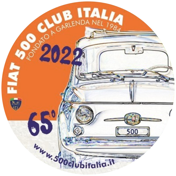 FIAT 500 CLUB ITALIA 2022ステッカー(裏貼りタイプ)