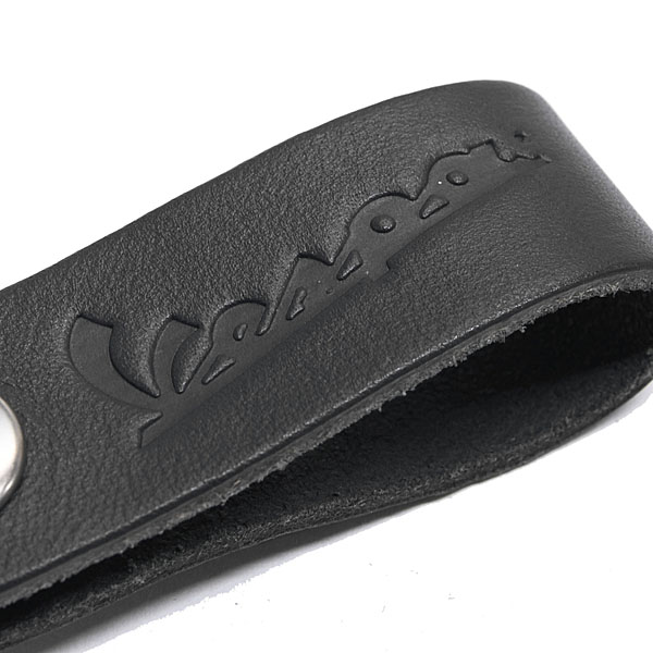 Vespa Official Natural Leather Straptype Keyring (Black Blue Red Natural)