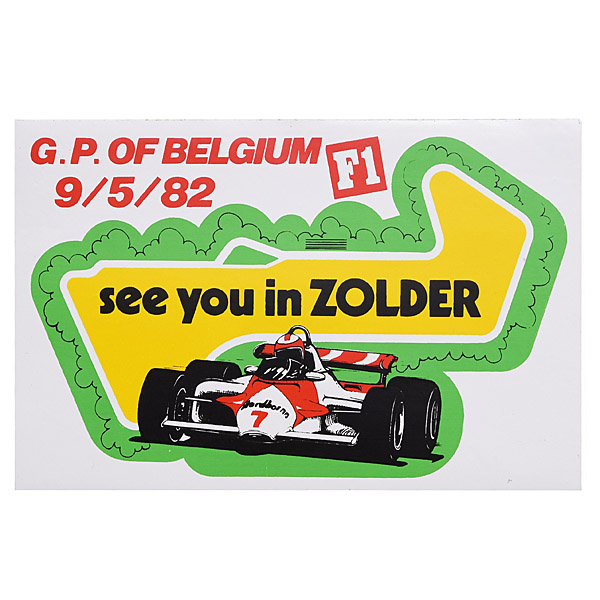 1982 Belgium GP AD Sticker (see you in ZOLDER)