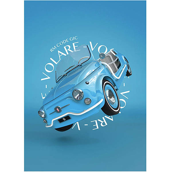 Garage Italia Official FIAT nuova500 Poster (Volare)