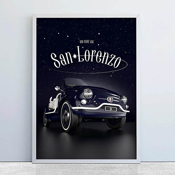 Garage Italia Official FIAT nuova500 Poster (San Lorenzo)