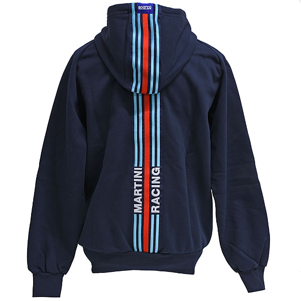MARTINI RACINGオフィシャルBIGストライプフード付きフェルパ(ネイビー) by Sparco