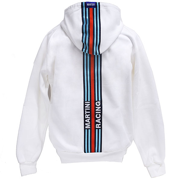  MARTINI RACING Official BIG Stripe Hooded Felpa(White) by Sparco