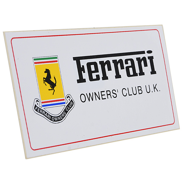 Ferrari Owners Club U.K. Sticker Set