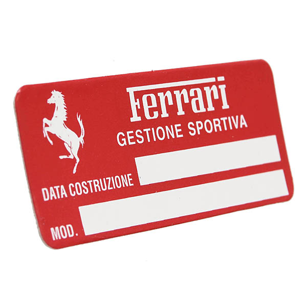 Ferrari Serial Code Tag(73*28mm)