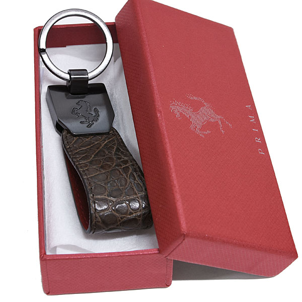 Ferrari Genuine Alligator Leather Key Ring