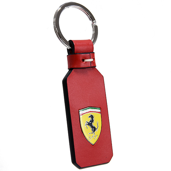 Ferrari Genuine Leather Base SF Key Ring (RED)