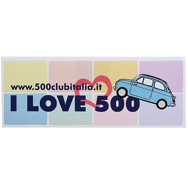 FIAT 500 CLUB ITALIA "I LOVE500"ステッカー
