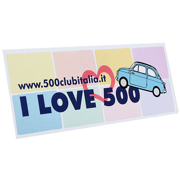 FIAT 500 CLUB ITALIA "I LOVE500"ステッカー