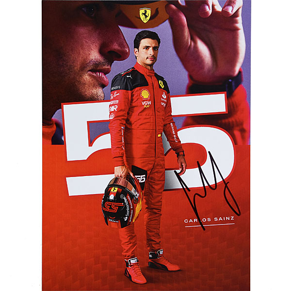 Scuderia Ferrari 2023後期ドライバーズカード-Carlos Sainz直筆サイン 