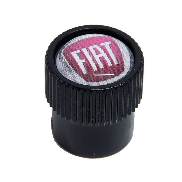 FIAT Wheel Valve Caps (Black/ FIAT Emblem)