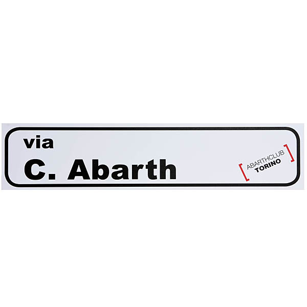 ABARTH CLUB TORINO Carlo ABARTH Street plate