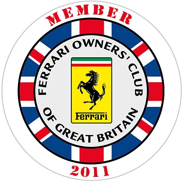 Ferrari Owners Club U.K. 2011 Sticker 