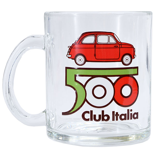 FIAT 500 CLUB ITALIA Official Glass Mug Cup