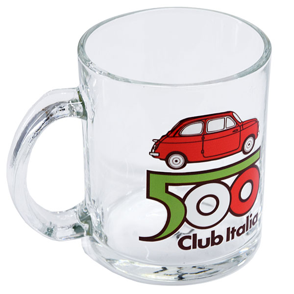 FIAT 500 CLUB ITALIA Official Glass Mug Cup