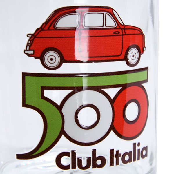 FIAT 500 CLUB ITALIA Official Glass Mug Cup