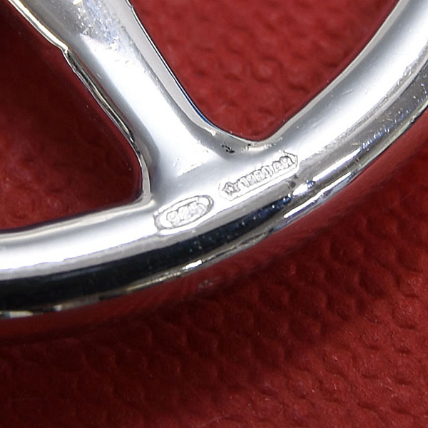 Ferrari Genuine Steering Wheel Shaped Silver Key Ring