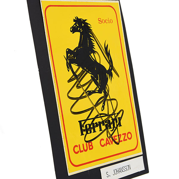 Ferrari Club Cavezzo Stefan Johansson autographed sticker