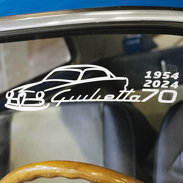 Alfa Romeo Giulietta 70周年記念ロゴステッカー(切文字/ホワイト) by RIA(Registro Italiano Alfa Romeo)