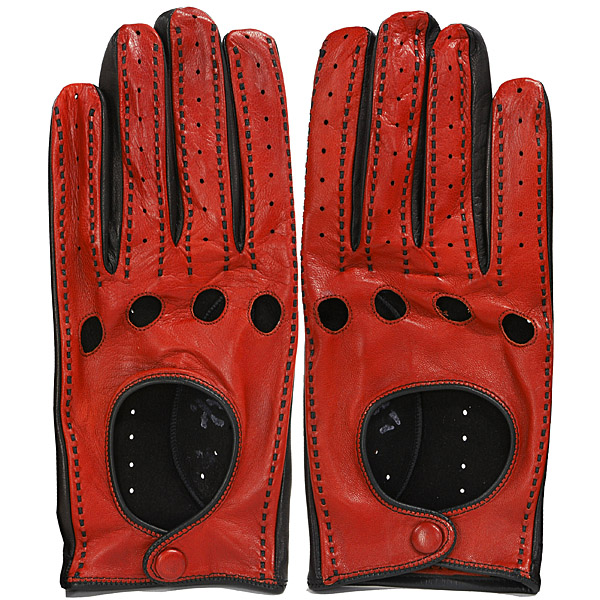 Ferrari Genuine Lambskin Driving Gloves (Red)